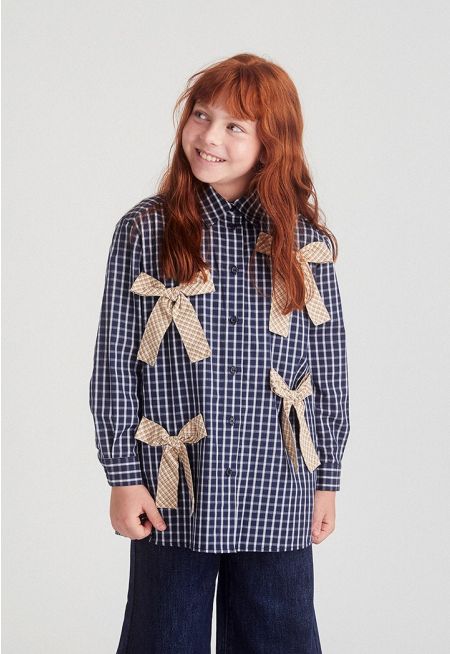Plaid Shirt With Inner Top