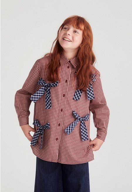 Plaid Shirt With Inner Top
