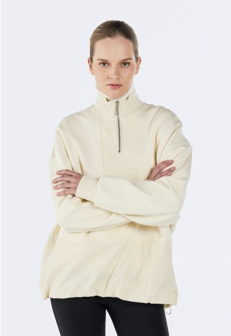 Drawstring Hem Sweatshirt