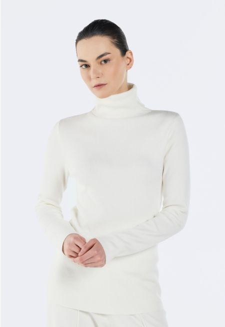 High Neck Knitted Top