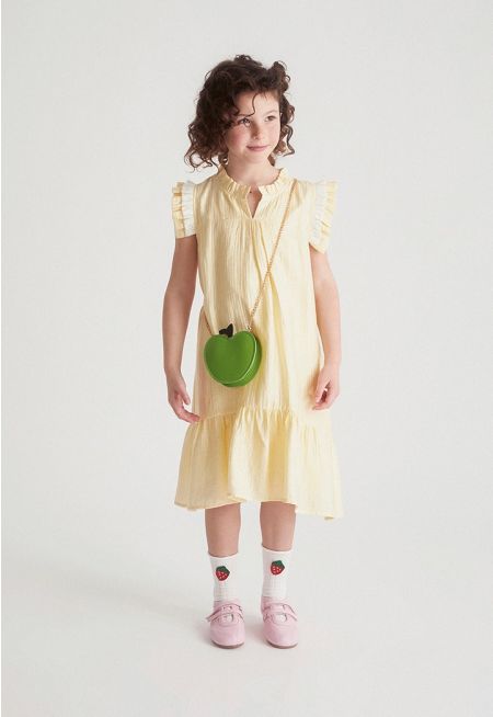 Ruffled Detailed Textured Dress