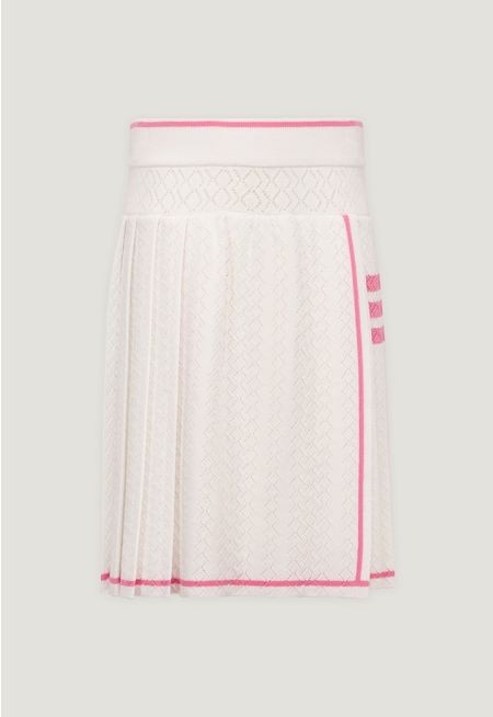 Pleated Knitted High Waist Wrap Skirt