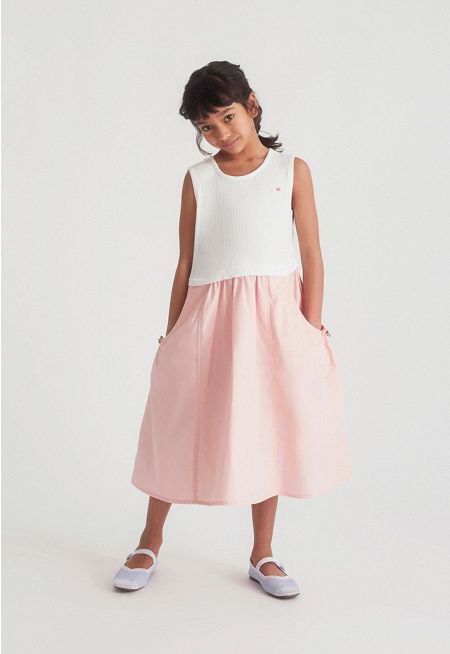 Color Block Flared Dress