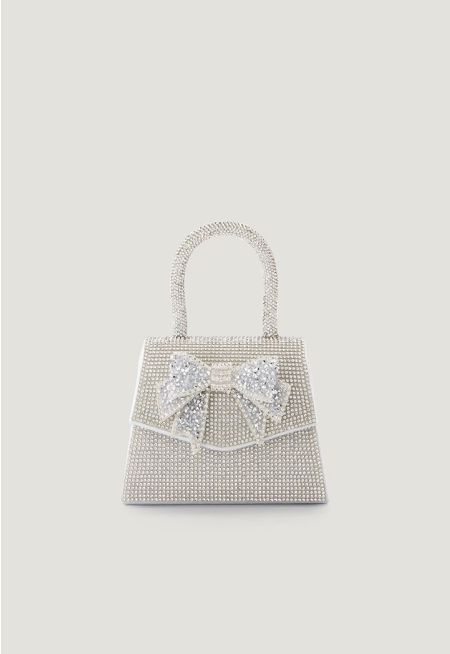 Rhinestone Bow Sparkle Bag