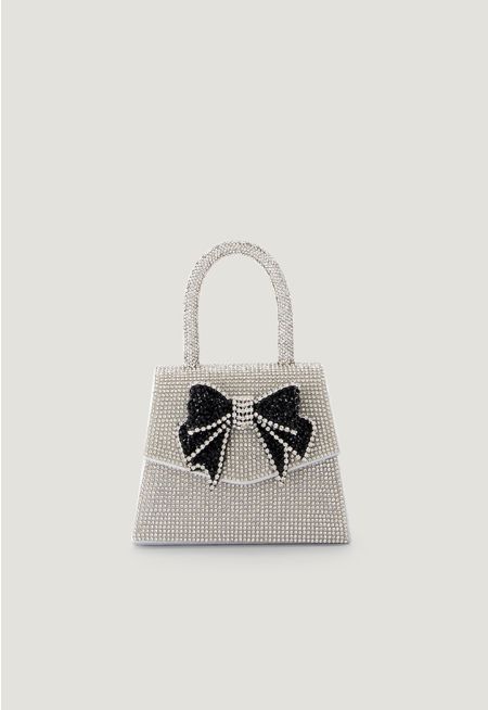 Rhinestone Bow Sparkle Bag