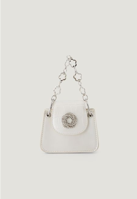 Interlinked Crystal Rings Mini Bag
