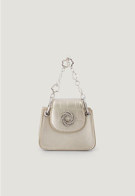 Interlinked Crystal Rings Mini Bag