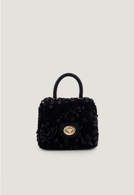Mini Tweed Sequin Handbag