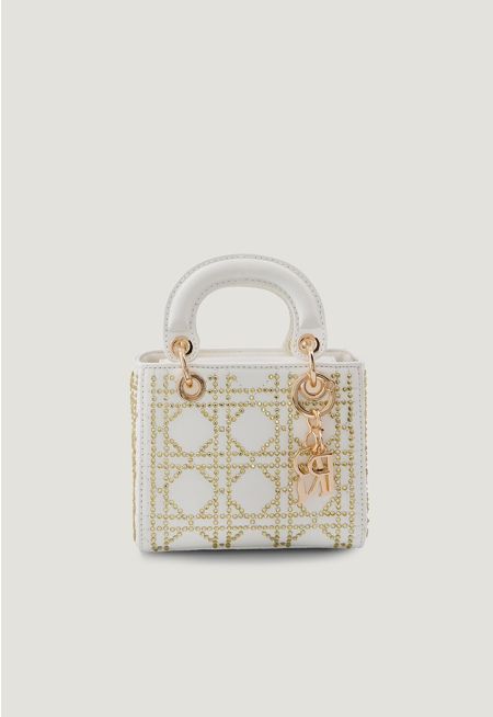 Crystal Embellished Embroidered Handbag