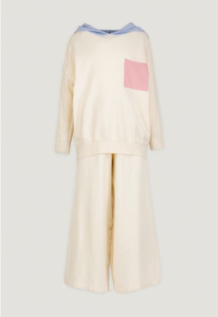 Knitted Hoodie and Trousers Set (2PCS)