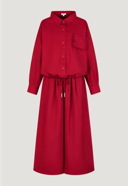 Shirt and Wide-Leg Trousers Set (2PCS)