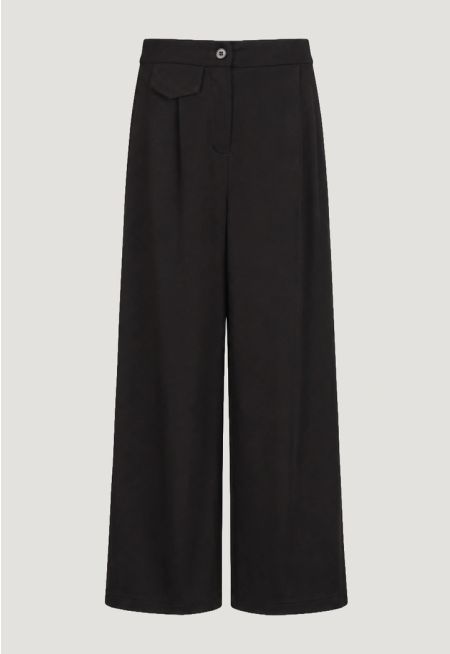 Pleated Wide-Leg Trouser
