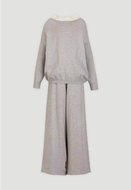 Classic Knitted Top and Trousers Set (2PCS)
