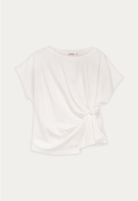 Tie-Detail Solid Top with Side Slit