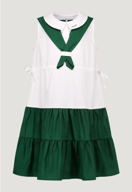 Saudi National Day Two-Tone Dress