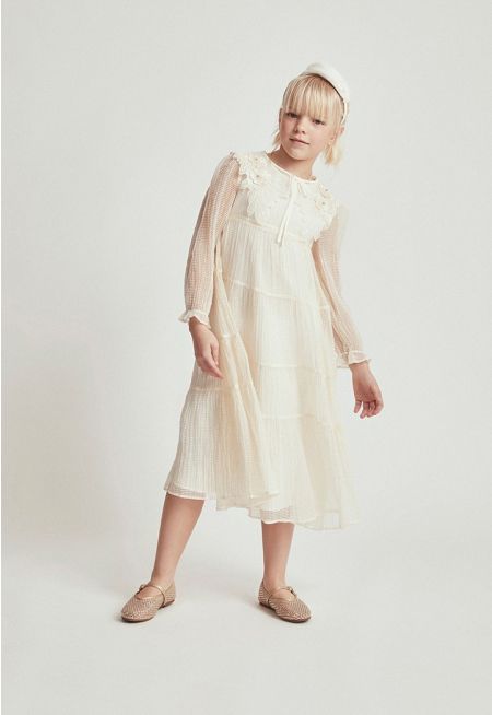 Solid Stripped Pattern Dress