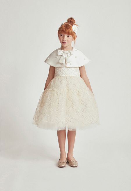 Detachable Shoulders Sequin Dress