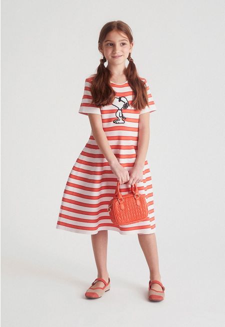 Striped Snoopy Knit Dress