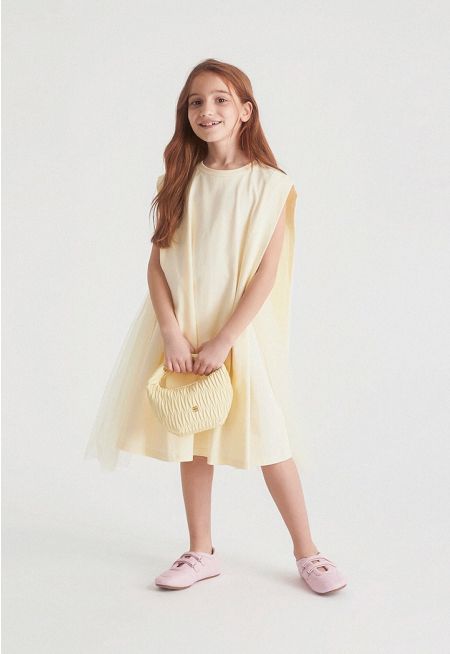 Tulle Side Panel Dress