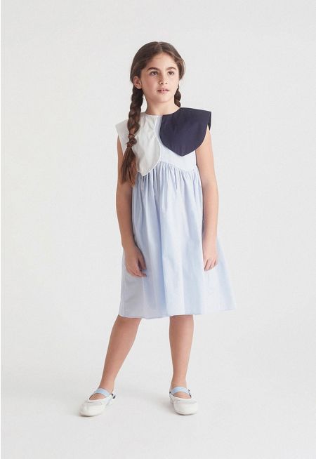 Contrast Sleeveless Dress