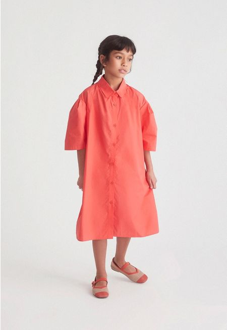 Bow-Back Button Dress