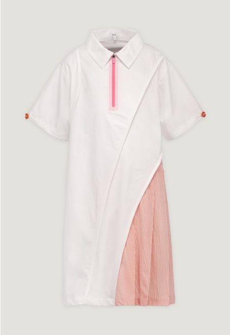 Flared Color Block Dress