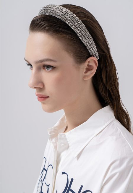 Crystal Embellished Wide Hairband