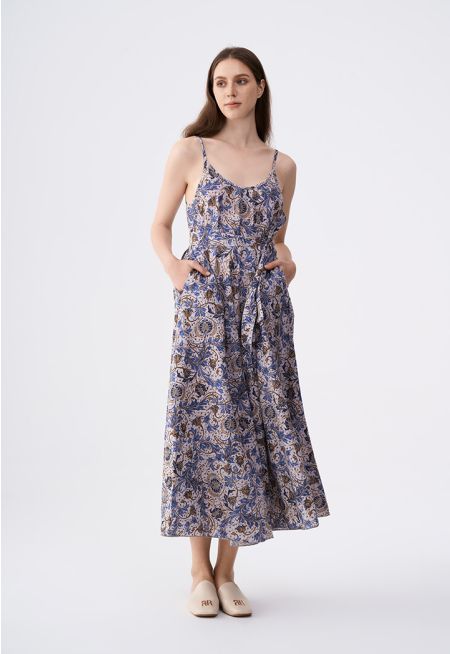 Floral Print Sleeveless Dress