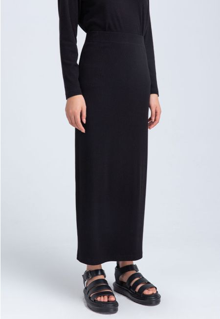 Basic Long Pencil Skirt