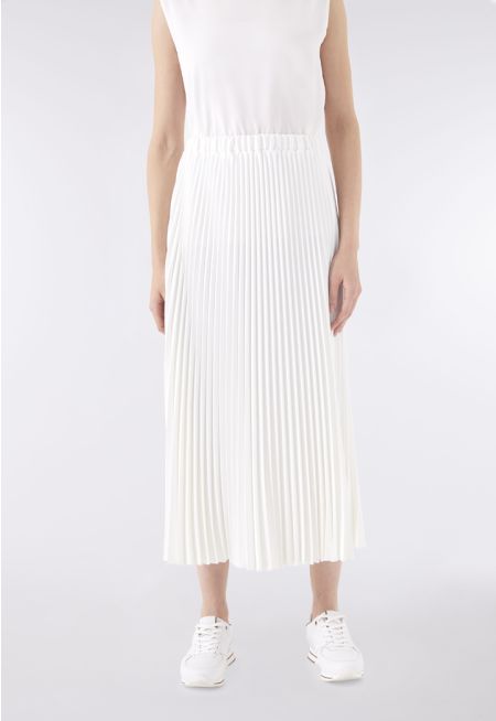 Pleated Stretch A-Line Skirt -Sale