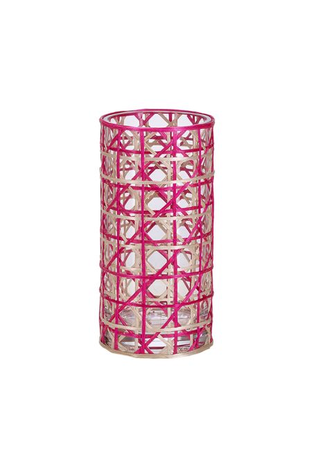 Rattan Glass Vase 35 cm