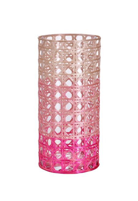 Rattan Glass Vase 35 cm