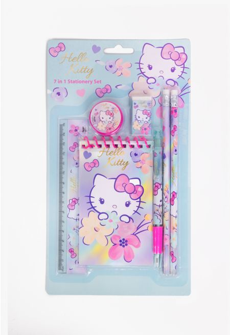 Hello Kitty Blue Stationery Set (7 PCS)