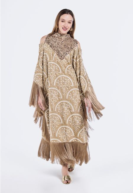 Off Shoulders Tassel Dress- Ramadan Style
