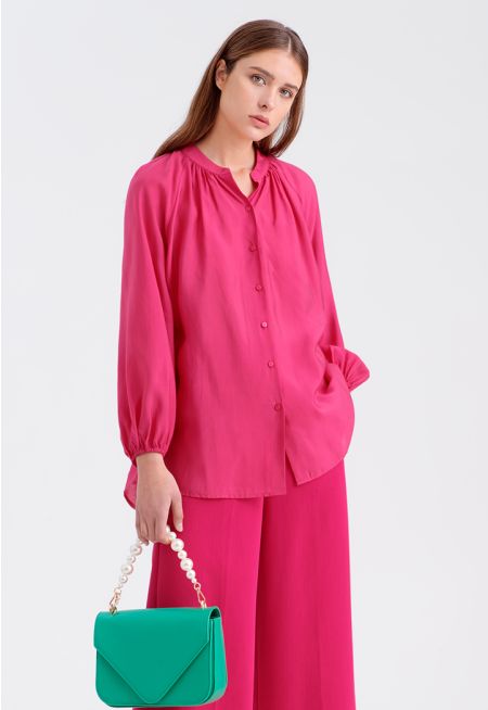 Loose Fit Soft Solid Blouse