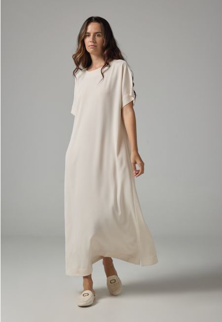 Short Sleeve Basic Maxi Dress 