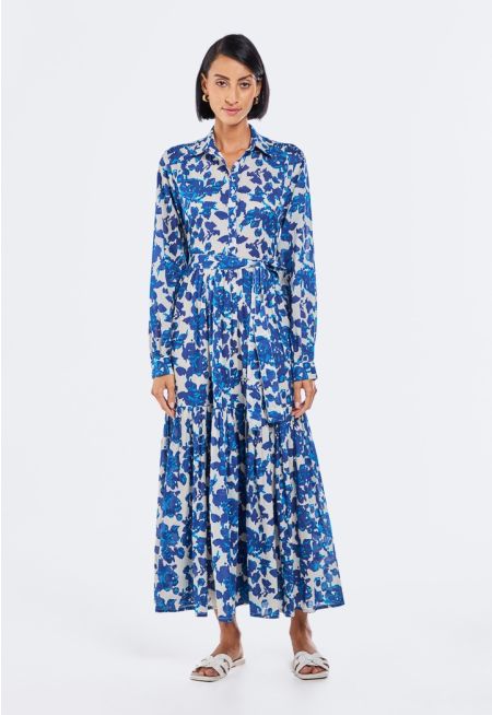 Floral Print Tiered Dress