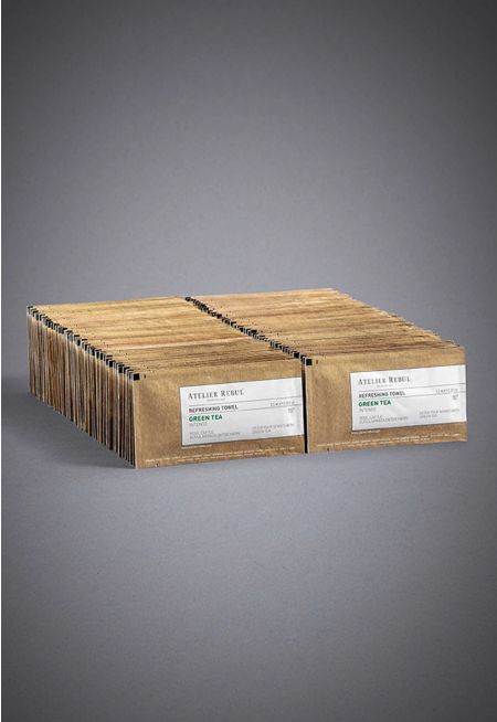 green Tea Pack Of Refreshing Towels 100 Pcs