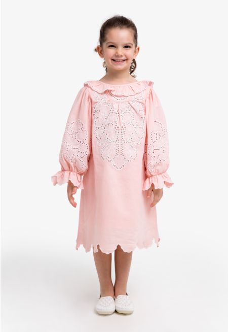 Embroidered Long Sleeves Dress