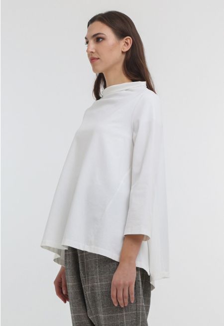 Solid Tunnel Kneck Blouse -Sale