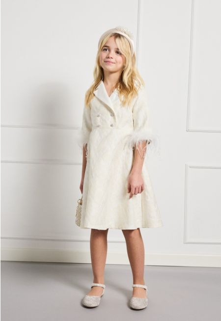 Double Breasted Jacquard Dress