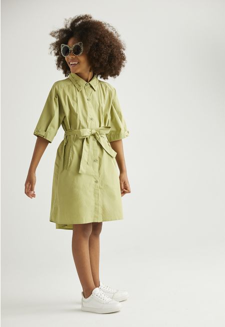 Front Buttons Shirt Dress