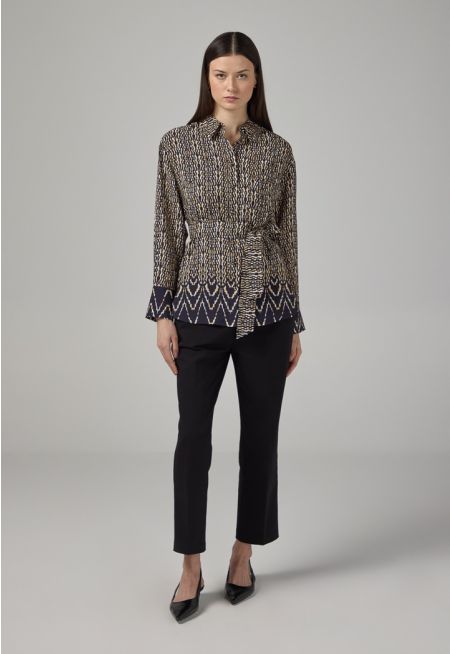Single Tone High-Waist Trousers