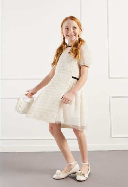 Tweed Sequin Skirt Dress