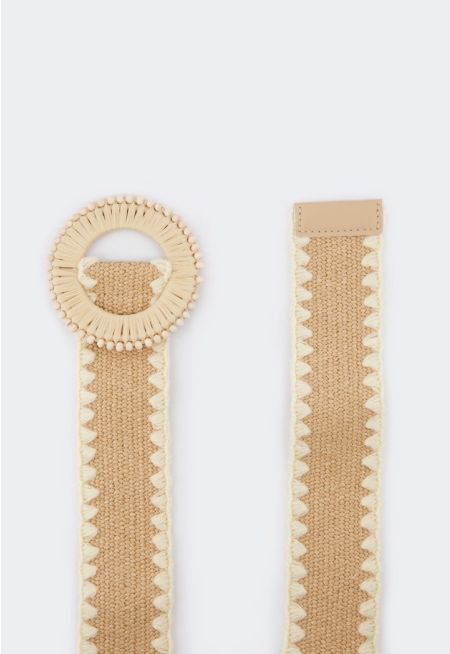 Crochet Raffia Belt