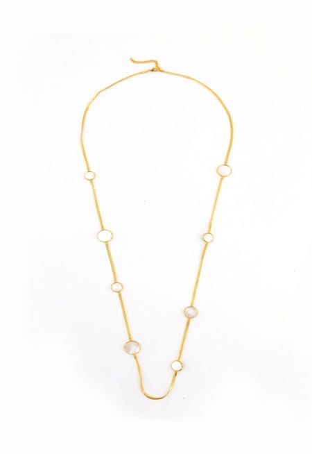 Mother of Pearls Embellished Opera Necklace