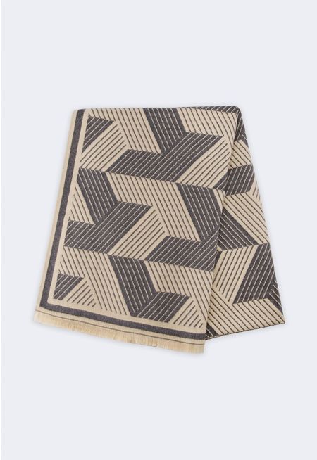 Intricate Strips Pashmina Scarf