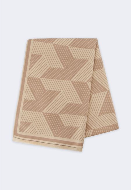 Intricate Strips Pashmina Scarf