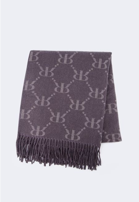 Wool Monogram Scarf