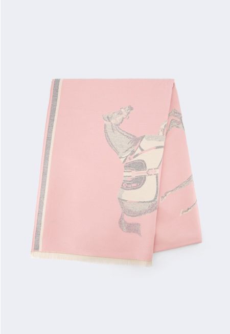 Iconic Horse Print Pashmina Scarf